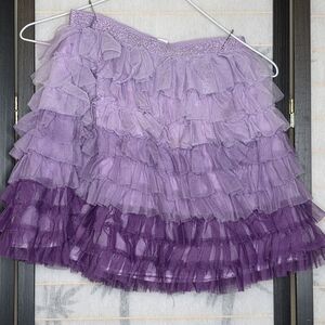 Purple Tiered Ruffle Skirt for Kids